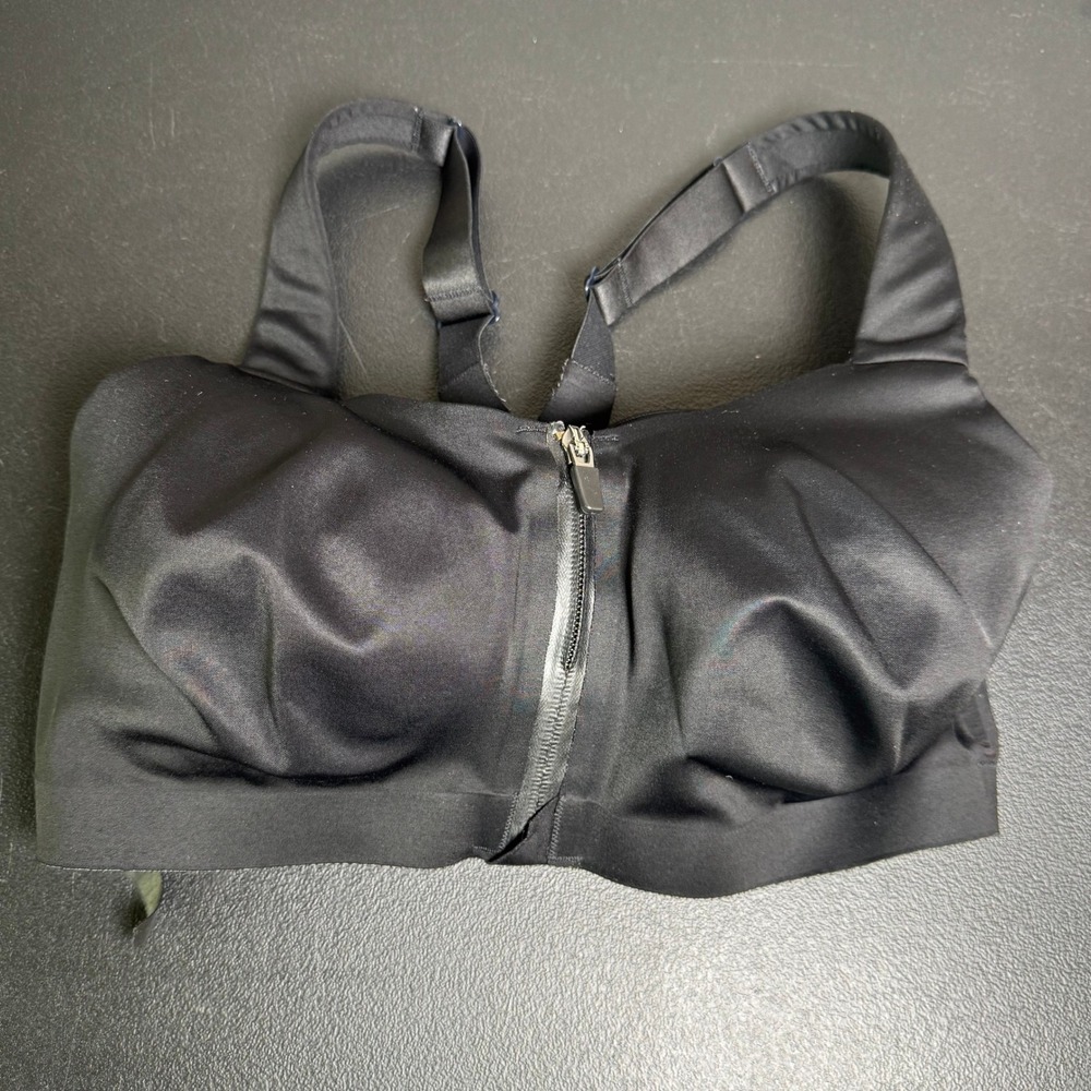 Victorias Secret Incredible Knockout Ultra Max Front Zip Sports Bra Black 34DDD